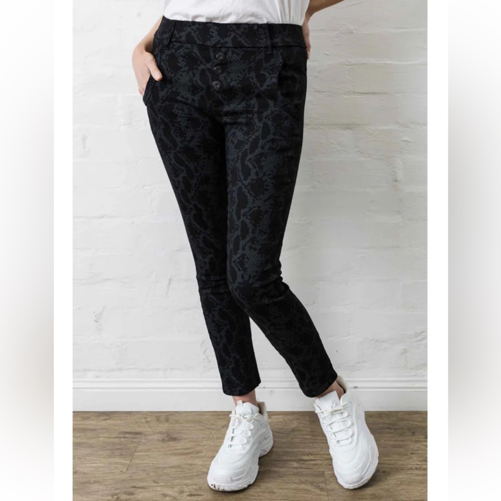 Bevy Flog Black Python Liron Pants - image 1